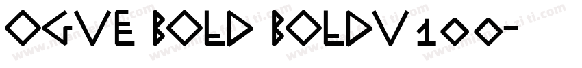 ogue Bold Boldv100字体转换